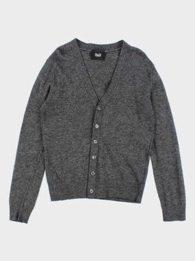 AUTHENTIC DOLCE & GABBANA gray v neck button up cardigan alpaca & wool blend